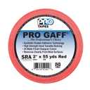 ProTapes Pro Gaff Premium Matte Cloth Gaffer's Tape With Rubber Adhesive, 11 mils Thick, 55 yds Length, 2" Width, Red (Pack of 1)