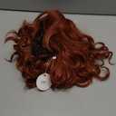 Copper Short Wavy Wig for Women Lace Hairline Bob Style Synthetic Heat Resistant - Natural Appearance for Everyday Hairstyle 14 Inch