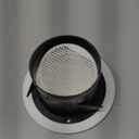 Hon&Guan Soffit Vents 4 Inch, Round Exhaust Air Vent Cover with Built-in Fly Screen for Bathroom Kitchen Office Home, White