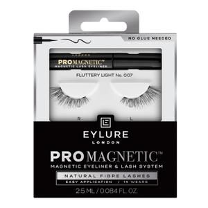 Eylure PROMAGNETIC Eyeliner & Lash Kit, No 007 Natural Fiber Eyelashes, Black (1 Count (Pack of 1))