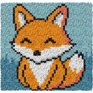 YP Latch Hook Kits for Kids Adults DIY Rug Tapestry Kits with Printed Canvas Embroidery Kits Festival Gifts Home Decoration (Fox,11.8inch X 11.8inch)