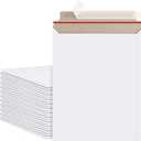 Photo Document Mailers 9.25x11.75 White Cardboard Envelopes 25 Pack Rigid Self Seal Mailing Envelopes, Stay Flat Shipping Envelopes for Documents