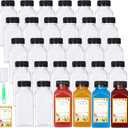 DANALLAN 30 Pack 8oz Empty Plastic Bottles with Leak-Proof Caps Food Grade Recyclable Bulk Beverage Containers Clear PET Bottles for Homemade Juice, Smoothie, Milk and Drinks