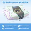 Neck Pillow - Memory Foam Pillow for Side, Back & Stomach Sleepers with Ergonomic Support, Cervical Neck Pillow for Neck Pain Relief, Dreamers Relief Pillow for Office, Travel & Home, Queen Size 24.8"Lx16.7"Wx5.51"H/3.9"H