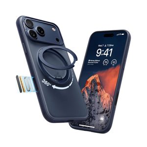 TORRAS for iPhone 17 Pro Max Case, 360 Magnetic Stand, [Fit for MagSafe] [4X MilitaryGrade Protection] Slim Case for iPhone 17 Pro Max phone case,6.9", Translucent Deep Blue, Ostand O3 Fitness Series