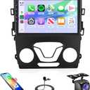 2G+64G Rimoody Android 13 Car Radio Stereo for Ford Fusion 2013-2019 for Ford Mondeo, Wireless Carplay Android Auto GPS Navigation WiFi 9 Inch Touch Screen Bluetooth FM/RDS +Backup Camera