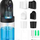 Automatic Mouthwash Dispenser for Bathroom, 20.29 oz Touchless Smart Wall-Mounted Mouth Wash Dispensers, 4 Magnetic Cups, 4 Dispensing Modes, Hands-Free Bathroom Accessories for Home Kids Family-Black