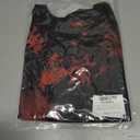 LilyCoco Women Criss Cross V Neck T Shirts Cut Out Tie Dye Short Sleeve Crop Tops Black X-Large