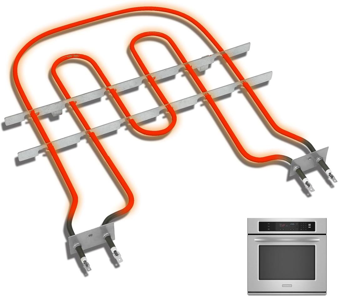 WP9760774 Oven Range Broil Element, Premium Stainless Steel, Fit for Whirlpool and Kitchen Aid Ranges or Ovens, KEBS207SSS04 KESS908SPS00 KEMS308SSS05 (more in image 6)