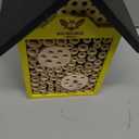 Bee House - Weather-Resistant Natural Wood Mason Bee Box for Power Pollinators - Simple Installation for Gardens - Pollinator House