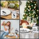 8 Pcs Halloween Dinnerware Set 8'' Vintage Halloween Plates and 11 oz Mugs Ceramics Vintage Dessert Plates and Coffee Mug Gothic Dinnerware for Indoor Outdoor Use Dinner Gift