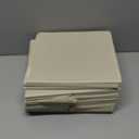 DECOMOMO Storage Bins, Cube Storage Bin with Labels, Fabric Storage Cubes for Shelves (10.5" x 11" / 6pcs, Beige)