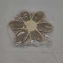 Maitys 3 Pieces Boho Daisy Wall Decor Natural Rattan Flower Wall Hanging Art Wooden Boho Art Nursery Flowers Farmhouse Hanging Decor for Home Office Nursery(Wooden Color)