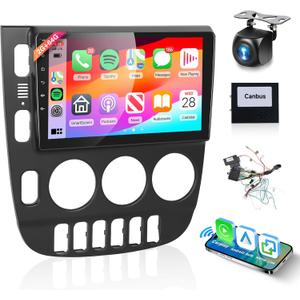 2G+64G Android Car Radio for Mercedes Benz ML320 1998-2002 with Wireless CarPlay Android Auto Mirror Link,Podofo 9'' Touch Screen Car Stereo with Canbus BT FM GPS WiFi Backup Camera