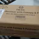 Nice C 4-Position Reclining Canopy Camping Chair with Footrest (1 Pack)