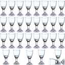 30 Pack Shot Glass Bulk Set with Stem 15 ml/0.5 oz Ounce Clear Shot Round Shot Glasses Small Glass Shot Cups for Vodka, Whiskey, Tequila, Espresso, Liquor