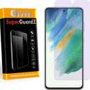 [2-Pack] for Samsung Galaxy S21 FE [NOT for Samsung S21] Screen Protector [Tempered Glass] Anti Blue Light Eye Protection, SuperGuardZ, 9H, 0.3mm, Anti-Scratch, Anti-Bubble + Stylus Pens