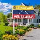 2 x Probsin I Stand With Venezuela Flag 3x5 Ft Free Venezuela Flags Freedom Support Pray for Venezuela Party Supplies Hanging Poster for Indoor Outdoor Room Welcome Parade Photo Backdrop