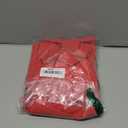 HOMEIDEAS Christmas Non-See-Through Red Privacy Sheer Kitchen Curtains 36 Inches Long 2 Panels Set Light Filtering Curtains for Living Room Bedroom Drapes,W30xL36