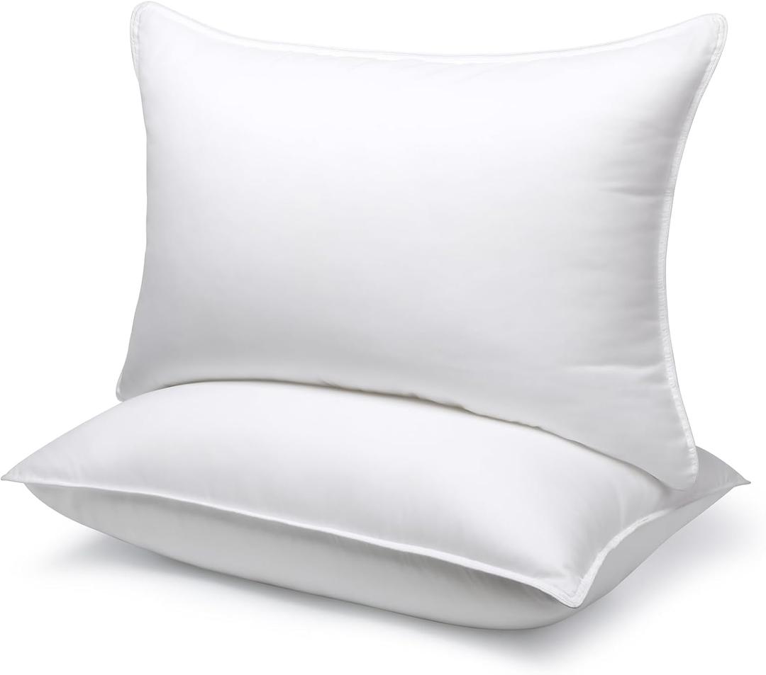 Viewstar Pillows King Size Set Of 2, Hotel Quality Down Alternative Pillows For Side, Back, Or Stomach Sleepers (Double Stitch White)
