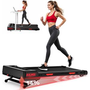 Walking Pad Treadmill, Walking Pad with 14% Auto Incline, 400LBS Weight Capacity Walking Pad Under Desk, 4-in-1 Treadmills for Home with App Compatible & Powerful 3.5HP Brushless Drive, LED Display