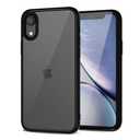 LoeoeL for iPhone XS/X Case Clear, Transparent Hybrid XS/X Phone Case [Hard Plastic & Soft Silicone Bumper] Acrylic Non Yellowing Thin Slim Protective Cover for Women, Black