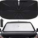 Windshield Sun Shade Umbrella - Car Sun Shade Windshield, Foldable Car Window Shades, Reflector Sunshade Offers Ultimate Sun Protection for Hatchback, Truck, SUV, MPV (Silver(55"x31.5"))