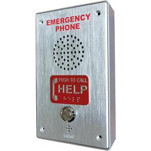 Emergency Dialer Phone/Elevator Phone with Voice Announcement, ADA Compliant, Auto-Dial 911 and Programmable, TEP331