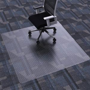 FuturHydro Office Chair Mat for Carpet, 48" x 48" Clear Office Home Floor Protector Mat, Easy Glide Computer Desk Chair Floor Mats for Hard Wood Tile Floors (Square)