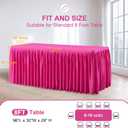 Wish Care 2 Pack Hot Pink Rectangle Table Clothes for 8 Foot Tables, Polyester Fitted Tablecloths 8ft Stretch Table Cover for Wedding, Birthday, Parties, Trade Show, Craft Show