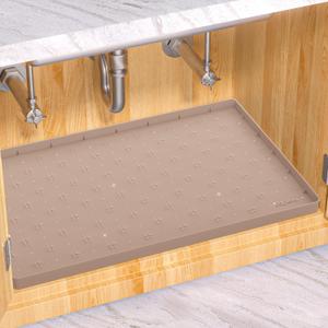 Sdpeia Under Sink Mat for [19" x 19"] Cabinet, Upgraded Silicone Waterproof Mat Kitchen Cabinet Liner Cabinet Protector Kitchen Organizers and Storage
