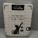 Black Cat Yard Decorations Outdoor - Solar Lights Outdoor Garden Decor Stake with Butterfly Decorative Metal Housewarming Ornament for Pathway Lawn Patio  Unique Gift for Woman Mom Grandma