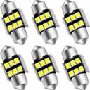AUXLIGHT 6614 6641 6612F 6615 F30-WHP TS-14V1CP 29MM 1.14Festoon LED Interior Light Bulbs 6000K Xenon White, Super Bright 6SMD Chips for Car SUV Truck Sunvisor Vanity Mirror Lights (Pack of 6)