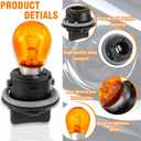 92166-3K000 Front Turn Signal Lamp Socket with Bulb, Fit for 2012-2019 Kia Soul Sport age Forte, 2014-2017 Hyundai Sonata Elantra, Headlight Turn Signal Lamp Holder witn Bulbs (1 Pair)