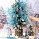 Giegxin 6 Pcs Blue Coastal Ornaments for Christmas Tree Pick 16.9 Inch Coral Coastal Ocean Branch Picks Xmas Artificial Flowers Tree Filler Twigs for Wreath Vase Gift Display