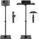 VEVOR Projector Stand, Projector Floor Stand Adjustable Height from 30.3 to 63.4 in, Projector Mount with Tray, Ideal for Outdoor Movies, Home, Office, Stage and Studio, Black