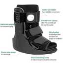 Jewlri Air Walking Boot, Fracture Boot Short Walker Protection Fits Left or Right Foot Ankle Support for Injuries Fractures Sprains Black S (Black)