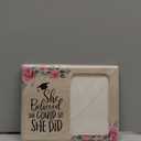 SICOHOME Inspirational Graduation Picture Frame - for Her 2025 Graduation Picture Frame Wooden Photo Frame for Her High School College Personalised Gifts for Her Him Seniors Personalised Gifts (Graduation-She did)