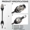 NEW Front CV Axle Shaft Assembly fits for Honda Pilot 2009-2011 3.5L, for Acura MDX 2007-2009 3.7L, Driver and Passenger side, 1-Pack