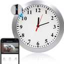 WiFi Security Camera, Hidden Spy Camera Wall Clock, 1080P Indoor Nanny Cam with Motion Detection, Remote Viewing for Home Security