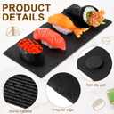 Hoolerry 15 Pcs 8 x 4 Inch Slate Charcuterie Boards Bulk, Mini Slate Cheese Board Black Sushi Platters Individual Stone Serving Tray Plates for Food, Appetizers, Cheese, Meat, Party