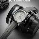 Fullmosa Watch Band, Quick Release Leather Watch Strap for Men Women, Replacement Bands Width 14mm 16mm 18mm 19mm 20mm 21mm 22mm 24mm (Grey+silver buckle)