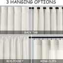 Cream Linen Curtains 80 inch Length for Bedroom Back Tab Light Filtering Privacy Sheer Curtains Modern Farmhouse Coastal Decor Cream Cotton Textured Gauze Curtain 2 Panel Set 52x80