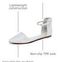 DREAM PAIRS Women's D'Orsay Pointed Toe Flats,Silver,7.5