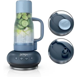 Ninja Blendboss | Personal Blender for Smoothies & Frozen Drinks | 26oz Travel Tumbler with LeakProof Lid, Chug Spout & Detachable Straw | Auto-iQ Technology | Cyberspace | DB351CY
