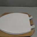 Mayfair Cassel Slow Close Toilet Seat, Easy Clean, Non Slip Premium Wood Seat, Easy Install, Made in USA, Elongated, White