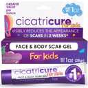 Cicatricure Advanced Scar Gel for Kids, Gentle Formula to Improve the Appearance of Scars, Helps Smooth and Soften Skin, For Face and Body, Grape Scent, 1 oz