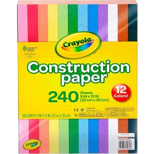 Crayola Construction Paper, 12 Assorted Colors - 240 ct