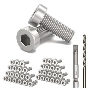 TooTaci 200 Pack T316 Stainless Steel Protector Sleeves Inner Thickened for Metal/Wood Post of 1/8 Cable Railing Kit, Marine Cable Railing Hardware for 1/8 Wire Through No Gap for Railing Decor ﻿