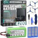 EGR 4200mAh Battery Replacement Compatible with eufy Robovac 11s Max, 15C Max, 30C Max, G10, G10Hybrid, G30, G30 Edge,G30 Hybrid, G30 Verge, G15, G20, G20 Hybrid